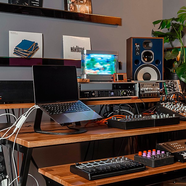 Wavebone Headquarter Studio Workstation Desk - Walnut