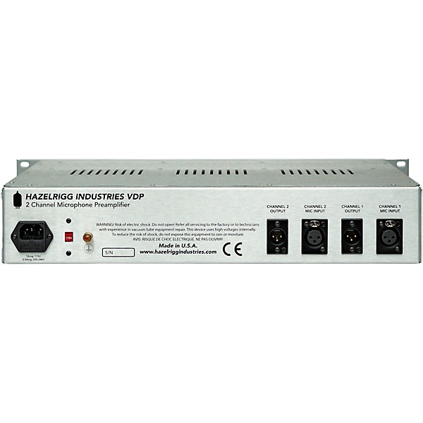 D.W. Fearn VDP Two-Channel Tube Microphone Preamp and DI