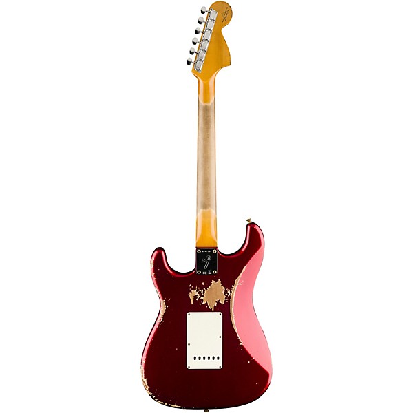 Fender Custom Shop 1969 Stratocaster Heavy Relic Quartersawn Maple Neck Electric Guitar Aged Candy Apple Red
