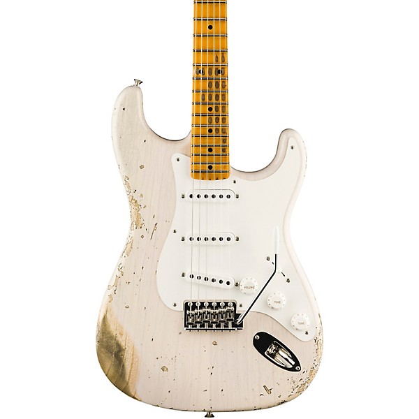 Fender Custom Shop 1955 Stratocaster Heavy Relic Quartersawn Maple Neck Electric Guitar Dirty White Blonde
