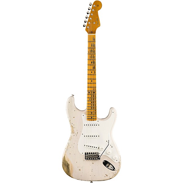 Fender Custom Shop 1955 Stratocaster Heavy Relic Quartersawn Maple Neck Electric Guitar Dirty White Blonde