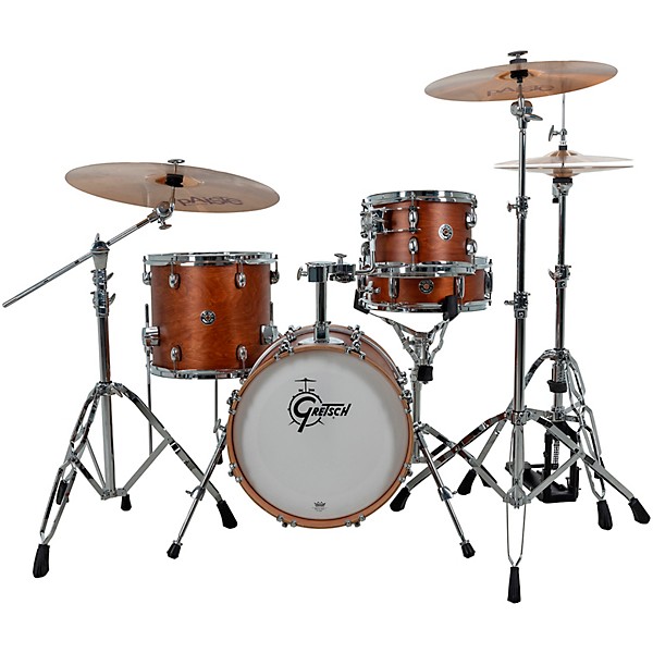 Gretsch Drums Catalina Club Micro 4-Piece Shell Pack With 16" Bass Drum Satin Walnut Glaze