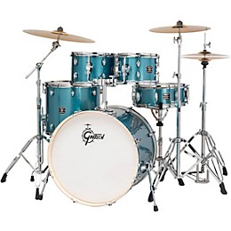 Gretsch Drums Energy Complete 5-Piece Drum Set With 22" Bass Drum and Paiste Cymbals - Gloss Blue Sparkle