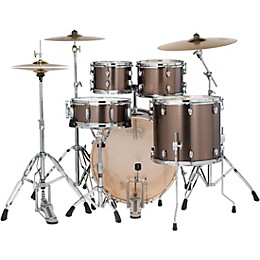 Gretsch Drums Energy Complete 5-Piece Drum Set With 22" Bass Drum and Paiste Cymbals - Gloss Grey Steel