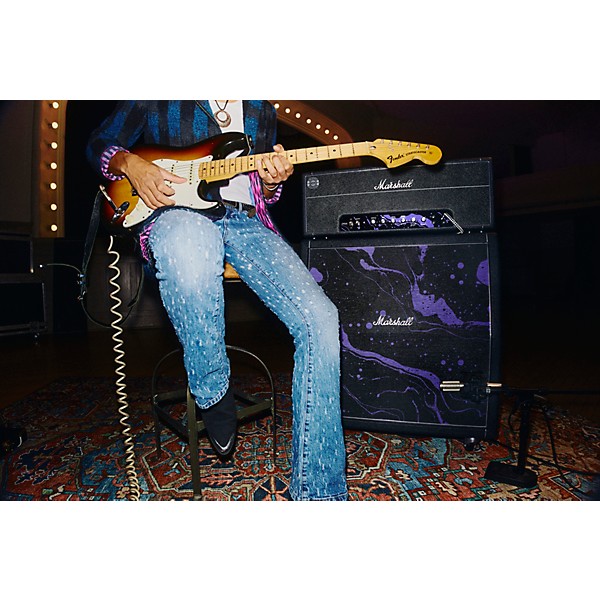 Marshall x Hendrix 60th Anniversary Half-Stack Bundle With JMH-1 Fuzz Face Pedal - Cosmic Black & Purple Swirl