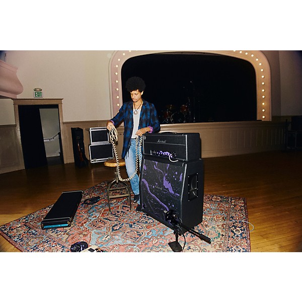 Marshall x Hendrix 60th Anniversary Half-Stack Bundle With JMH-1 Fuzz Face Pedal - Cosmic Black & Purple Swirl