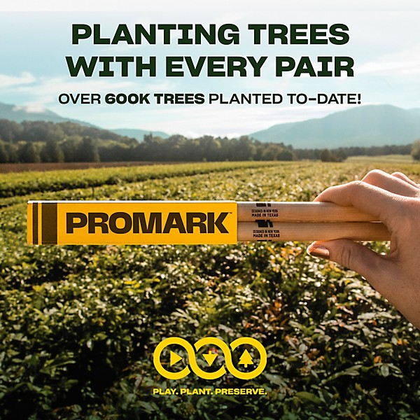 Promark Forward FireGrain Hickory Drumsticks - 2-Pack, 5B Wood