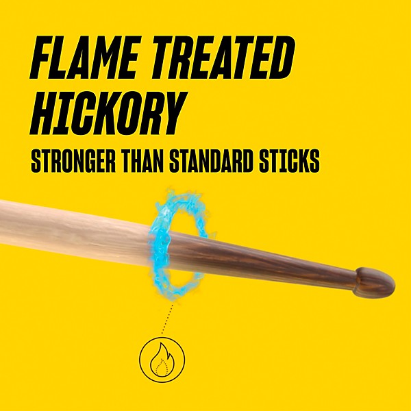 Promark Forward FireGrain Hickory Drumsticks - 2-Pack, 5A Wood