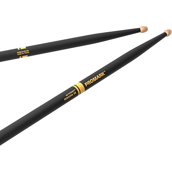 Promark Rebound ActiveGrip Hickory Drumsticks - 2-Pack, 5B Wood
