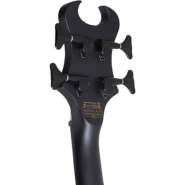 Schecter Guitar Research Devil-4 Electric Bass Guitar - Blackout