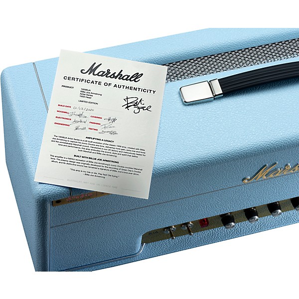 Marshall 1959BJA Billie Joe Armstrong Artist Series 100W Tube Guitar Amp Head - Baby Blue