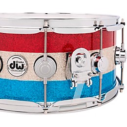DW Collector's Series Red, White and Blue 333 Maple Snare Drum - 14 x 6.5 in.