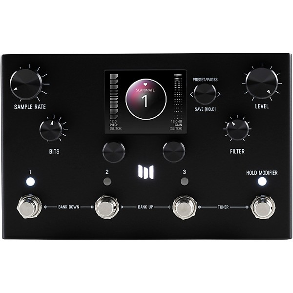 Meris Ottobit X Modular Degradation and Texture Engine Pedal - Black
