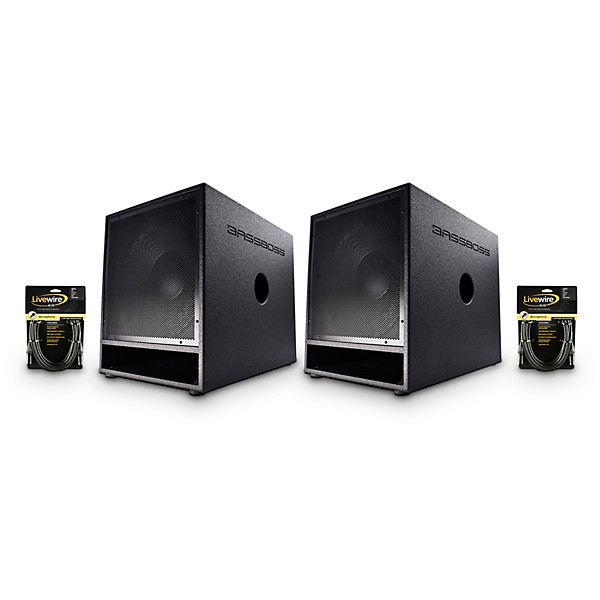 BASSBOSS BB15-MK3 15" Powered Sub Pair With Cables