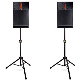 BASSBOSS DV12-MK3 12" Powered Speaker Pair With Speaker Stands