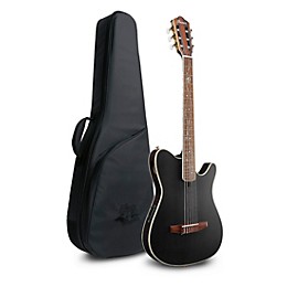 Ibanez TOD10N Tim Henson Signature Nylon Acoustic-Electric Guitar w/ Gig Bag Black Flat
