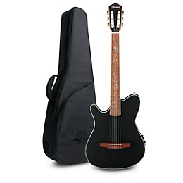 Ibanez TOD10NL Tim Henson Signature Left-Handed Nylon-String Acoustic-Electric Guitar w/ Gig Bag Transparent Black Flat