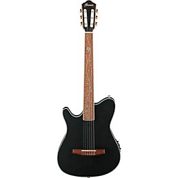 Ibanez TOD10NL Tim Henson Signature Left-Handed Nylon-String Acoustic-Electric Guitar w/ Gig Bag Transparent Black Flat
