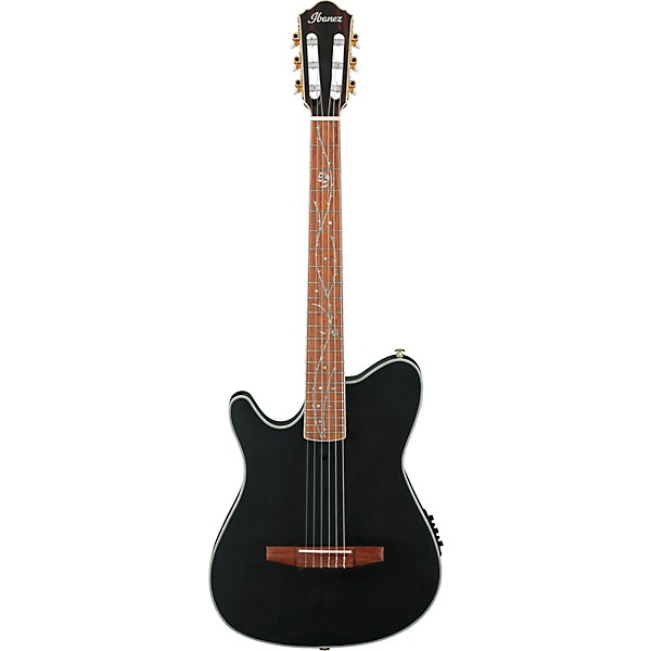 Ibanez TOD10NL Tim Henson Signature Left-Handed Nylon-String Acoustic-Electric Guitar w/ Gig Bag Transparent Black Flat