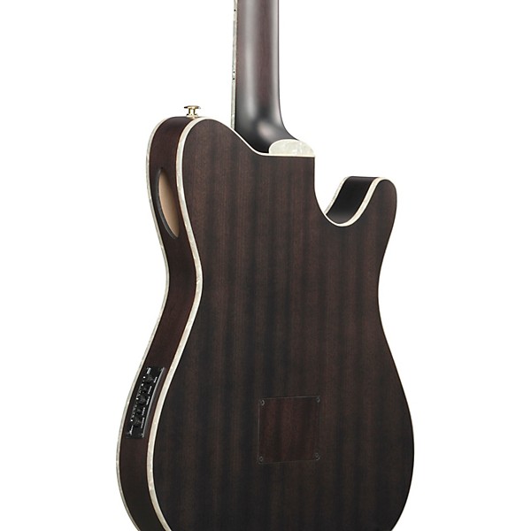 Ibanez TOD10NL Tim Henson Signature Left-Handed Nylon-String Acoustic-Electric Guitar w/ Gig Bag Transparent Black Flat
