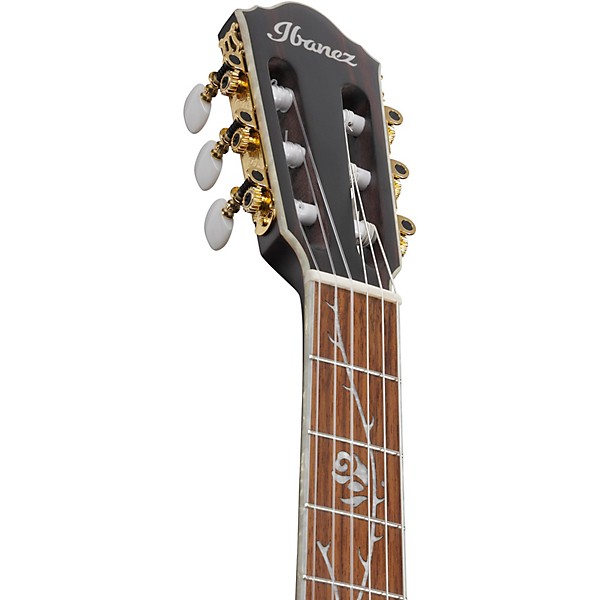 Ibanez TOD10NL Tim Henson Signature Left-Handed Nylon-String Acoustic-Electric Guitar w/ Gig Bag Transparent Black Flat