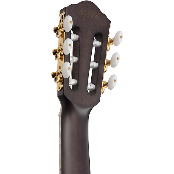 Ibanez TOD10NL Tim Henson Signature Left-Handed Nylon-String Acoustic-Electric Guitar w/ Gig Bag Transparent Black Flat