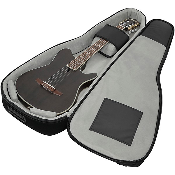 Ibanez TOD10NL Tim Henson Signature Left-Handed Nylon-String Acoustic-Electric Guitar w/ Gig Bag Transparent Black Flat