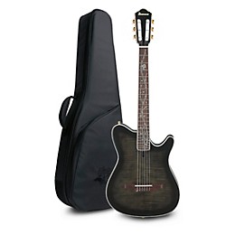 Ibanez TOD20FMN Tim Henson Signature Nylon Acoustic-Electric Guitar w/ Gig Bag Black Burst Fade