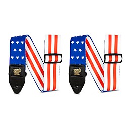 Ernie Ball Classic Jacquard Stars and Stripes Guitar Strap - 2-Pack
