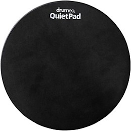Drumeo QuietPad Practice Pad - Black, 12 in.