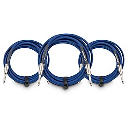 Fender Contour Series Instrument Cable 3-Pack - Straight/Straight 15 ft. Moonlight Drive