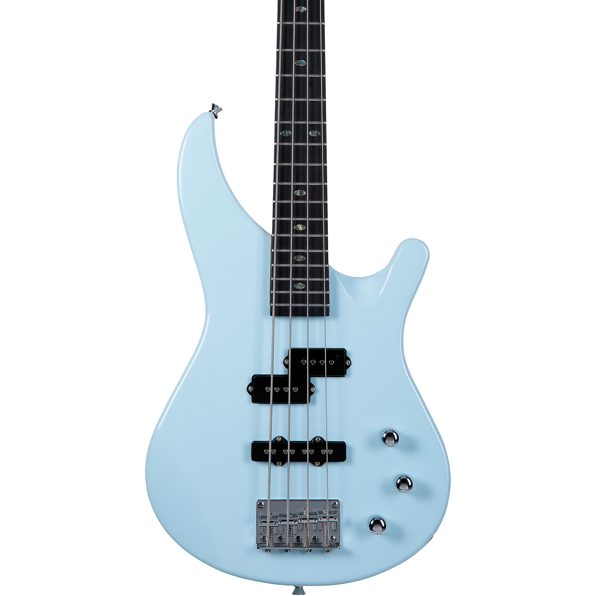 Mitchell MB100 Short Scale Solid Body Electric Bass Powder Blue