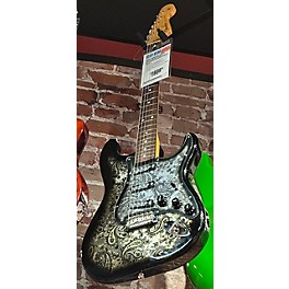 Used Fender MIJ LIMITED EDITION BLACK PAISLEY STRATOCASTER Solid Body Electric Guitar