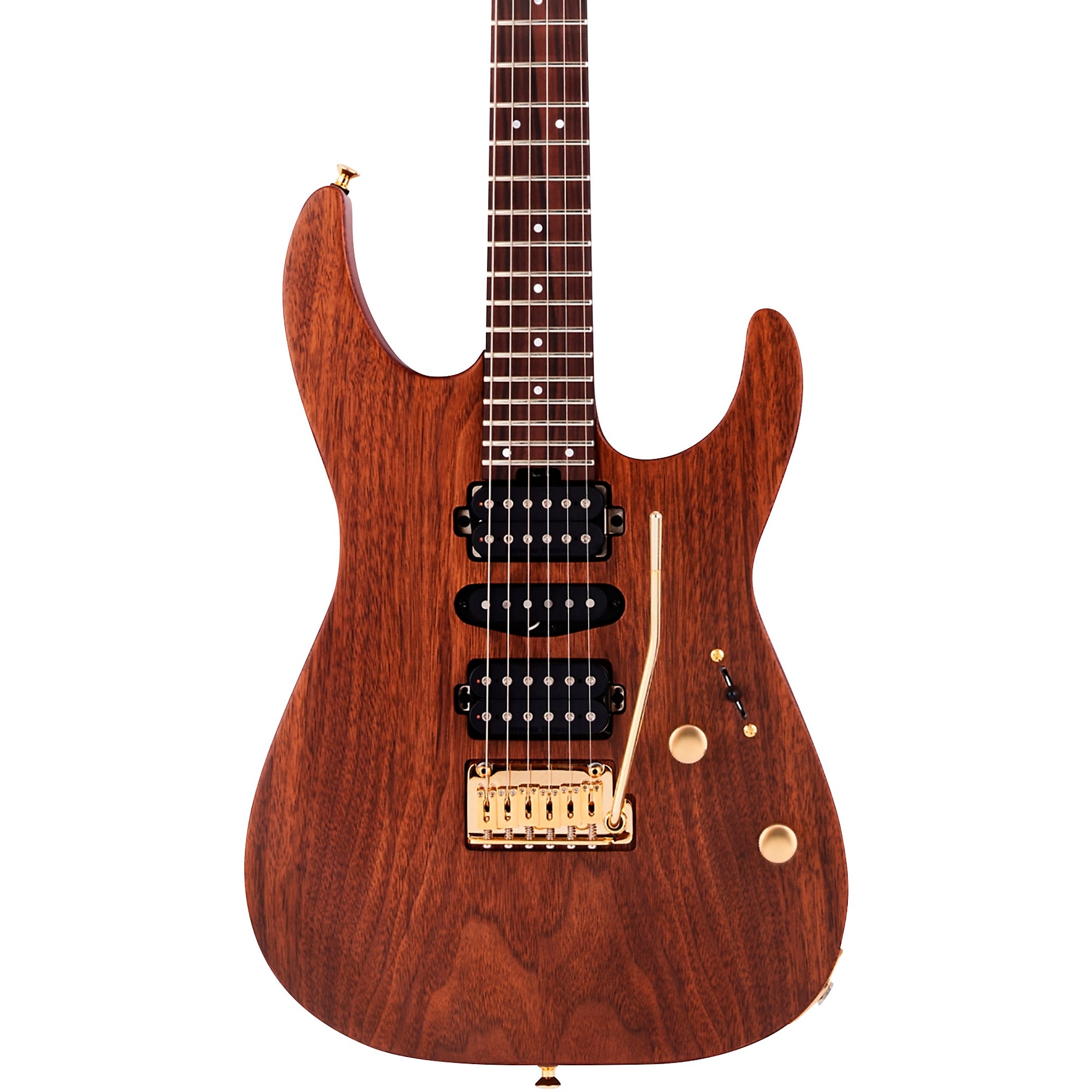Charvel MJ DK24 HSH 2PT E Mahogany with Figured Walnut Natural Guitar
