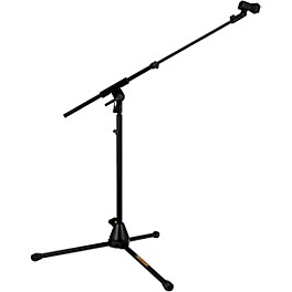 Hercules MS520B PRO Low Profile Tripod Microphone Stand With Telescopic Boom Arm
