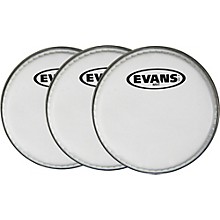 EVANS MX White Tenor Drumhead 6" Shot 3-Pack