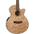 Mitchell MX430QAB Exotic Series Acoustic-Electric Guitar Quilted Ash Burl Natural