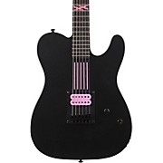 Machine Gun Kelly PT With Hot Pink Line Graphics Electric Guitar Satin Black