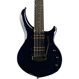 Ernie Ball Music Man Majesty 7 Quilt Top Electric Guitar Blue Ink