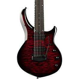 Ernie Ball Music Man Majesty 7 Quilt Top Electric Guitar Red Nebula