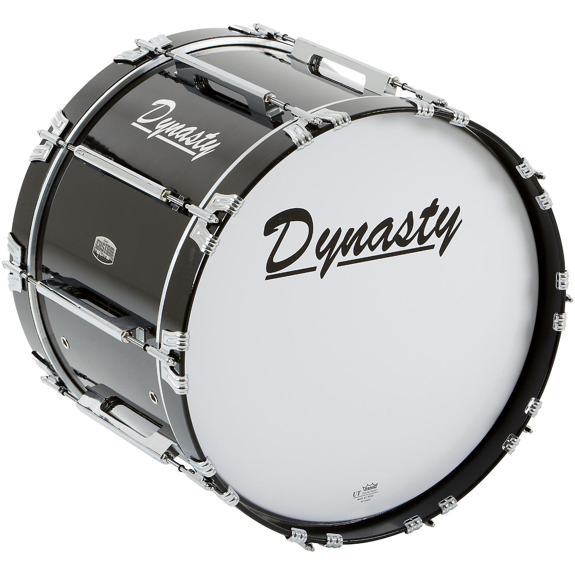 Dynasty Marching Bass Drum Black 20 x 14 in. Guitar Center