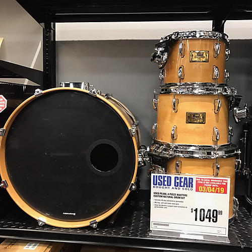 Used Pearl Masters Custom Drum Kit Natural Guitar Center