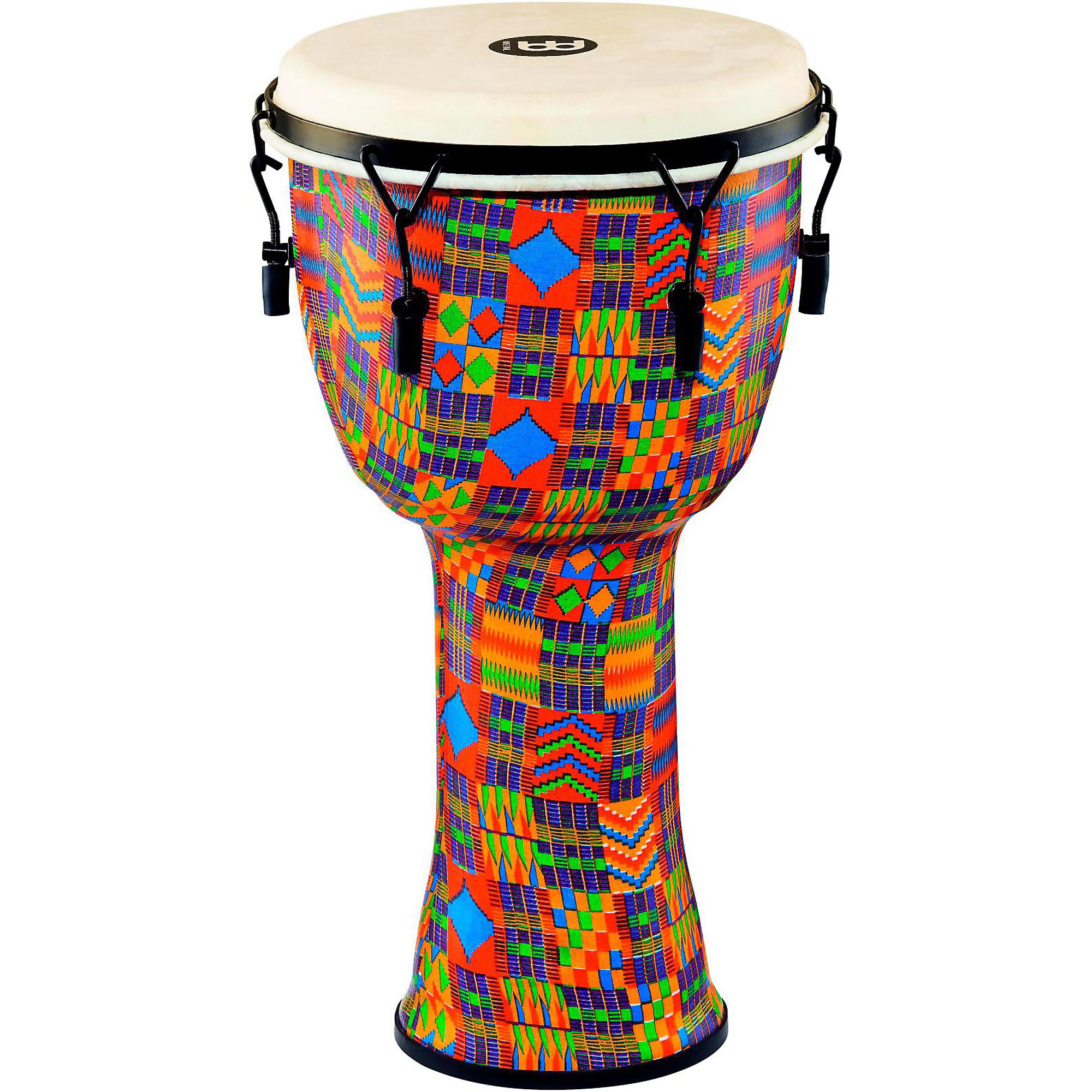 Meinl Mechanically Tuned Djembe with Synthetic Shell and Goat Skin Head 12 in. Kenyan Quilt