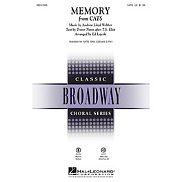 Hal Leonard Memory (from Cats) SATB arranged by Ed Lojeski