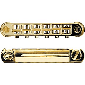 TonePros Metric Locking Tune-O-Matic Bridge Gold large posts