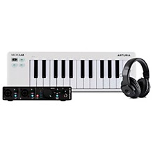 Arturia MicroLab mk3 25-key Keyboard Controller with Minifuse 2 USB Audio Interface & Sterling Audio S302 Studio Headphones