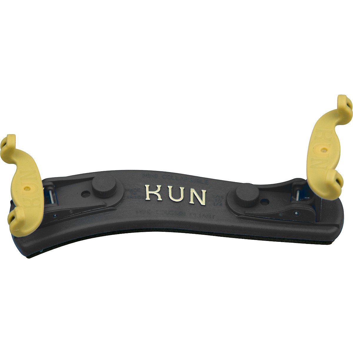 Kun Mini Collapsible Violin Shoulder Rest Mini Black 1/41/16 Size