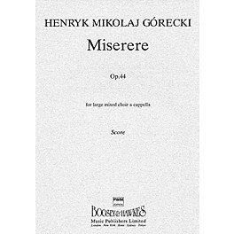 Chester Music Miserere, Op. 44 SSAATTBB Composed by Henryk Mikolaj Górecki