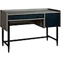 SAUDER Modern Home Office Workstation for Recording and Content Creation Jet Acacia