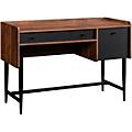 SAUDER Modern Home Office Workstation for Recording and Content Creation Walnut